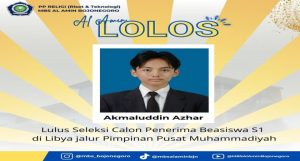 Prestasi membanggakan kembali ditorehkan oleh alumni SMA MBS Al Amin Bojonegoro. Akmaludin Azhar