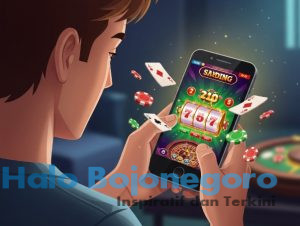 Foto ilustrasi memainkan judi online