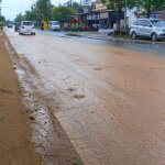 Kondisi Jalan Raya Dander–Bojonegoro banjir lumpur, Sabtu (17/1/2026)