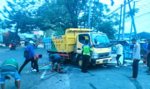 Bus Rajawali Indah vs Dump Truck di Baureno, Satu Korban Luka