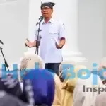 Bupati Bojonegoro Setyo Wahono saat Pimpin apel bagi ASN di Pemkab Bojonegoro, di penghujung tahun 2025. Foto: Pokopim