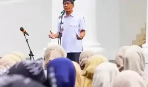 Bupati Bojonegoro Setyo Wahono saat Pimpin apel bagi ASN di Pemkab Bojonegoro, di penghujung tahun 2025. Foto: Pokopim
