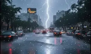 Ilustrasi cuaca ekstrem.