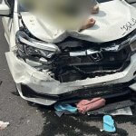 Ada Dua Mobil Tabrakan di Jalan Nasional Margomulyo-Balen