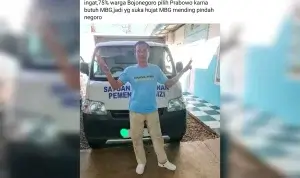 Tangkapan layar postingan facebook yang viral