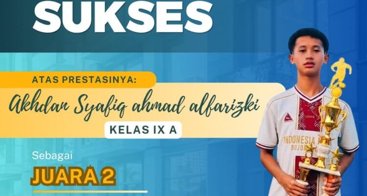 Seorang siswa SMP MBS Al Amin Religi (Riset dan Teknologi) yang tergabung dalam Tim Bojonegoro Selection berhasil menyumbangkan gelar juara