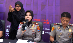 Kapolres bojonegoro himbau untuk tetep jaga keamanan dan ketertiban selama pengesahan warga baru pencak silat pagar nusa