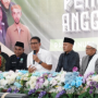 Prosesi pengukuhan dipimpin langsung Ketua PC Pagar Nusa Bojonegoro, Kyai Bisri Khoiron